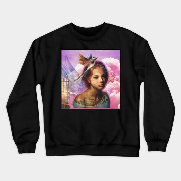 Wrinkle in Time inspiration collage. Heavens sky, Madeleine L'engle Crewneck Sweatshirt by Edgot